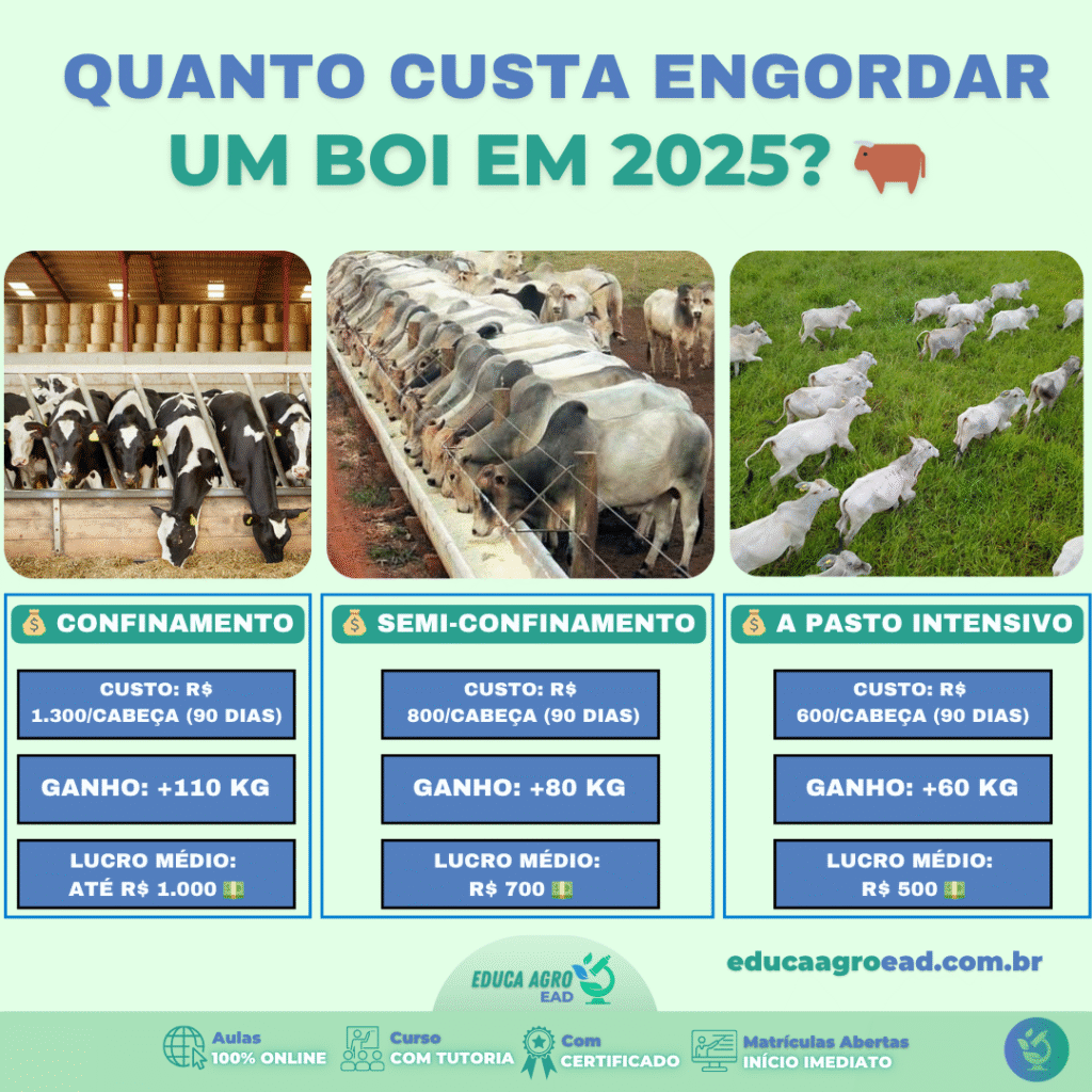 🐂 Quanto custa engordar um boi em 2025?