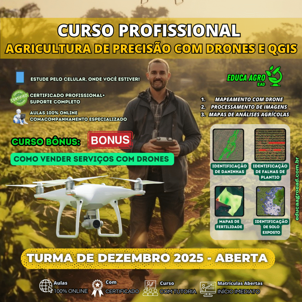 🚀 Agricultura de Precisão com Drones e QGIS: A Tecnologia que Está Transformando o Agro Brasileiro