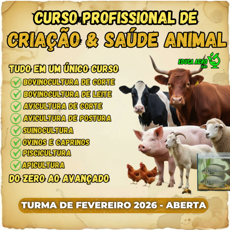 🐄 Curso Profissional de Criação & Saúde Animal
