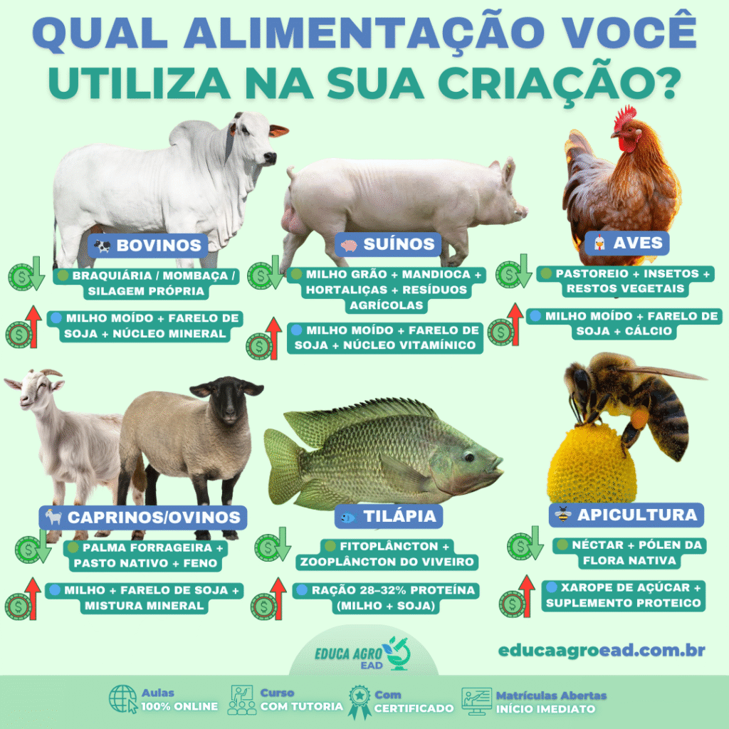 Qual alimentação você utiliza na sua criação?