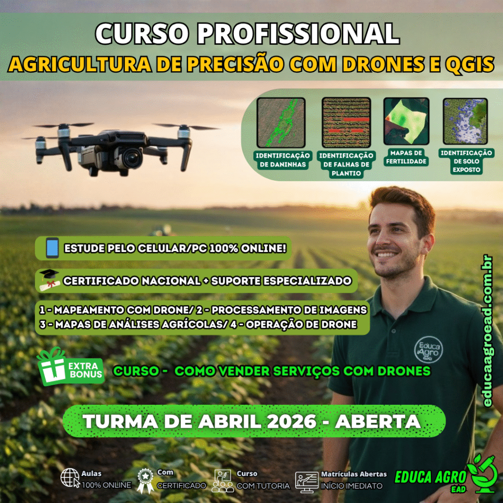 🚁 Curso Profissional de Agricultura de Precisão com Drones e QGIS