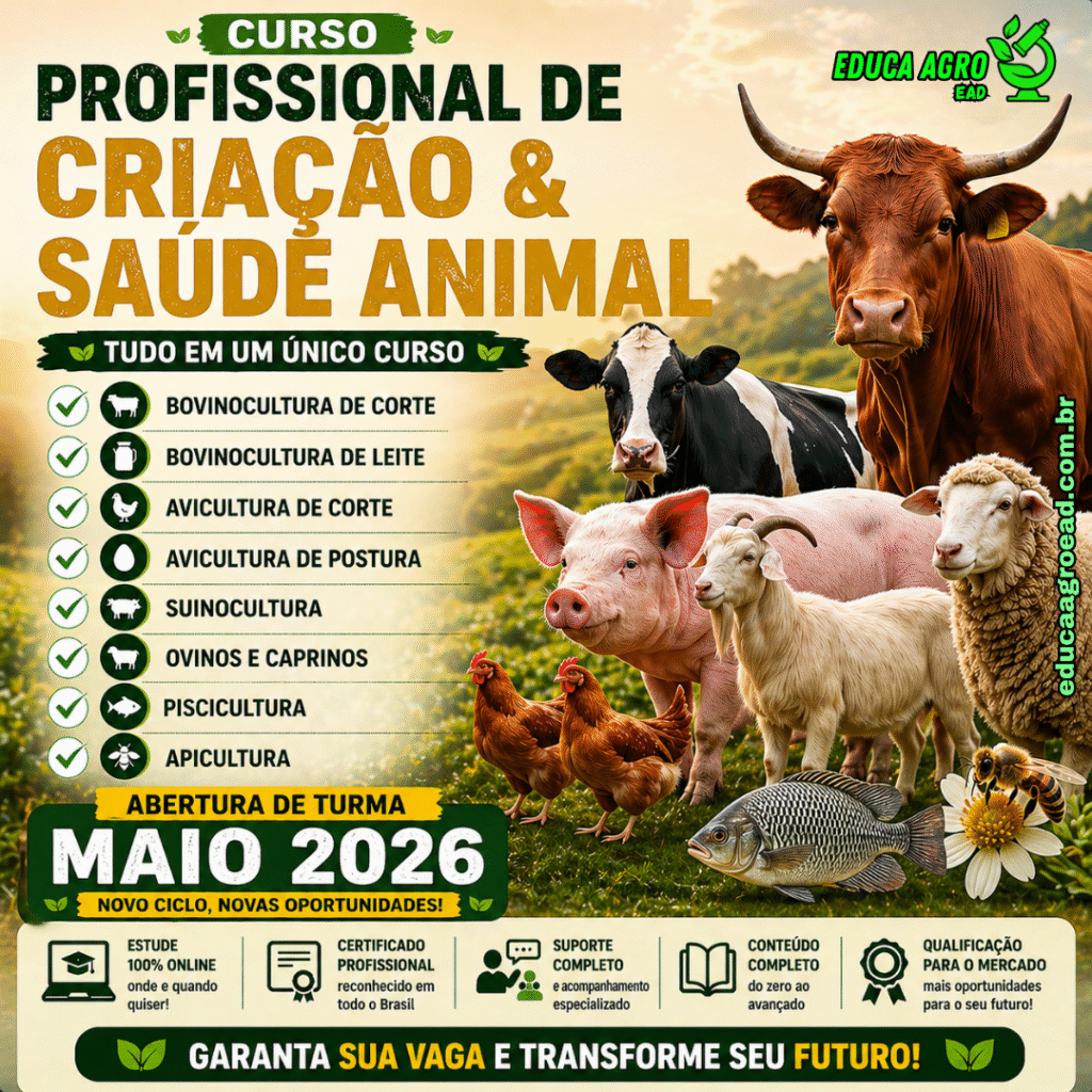 🐄 Curso Profissional de Criação & Saúde Animal — Turma Maio 2026