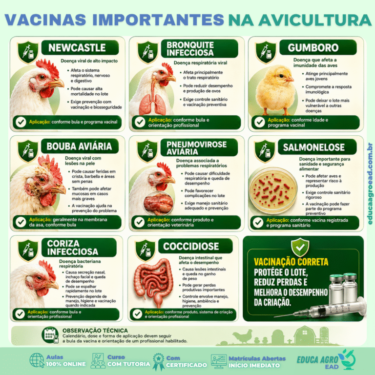 💉 Vacinas importantes na avicultura: o que todo produtor precisa saber sobre prevenção no lote