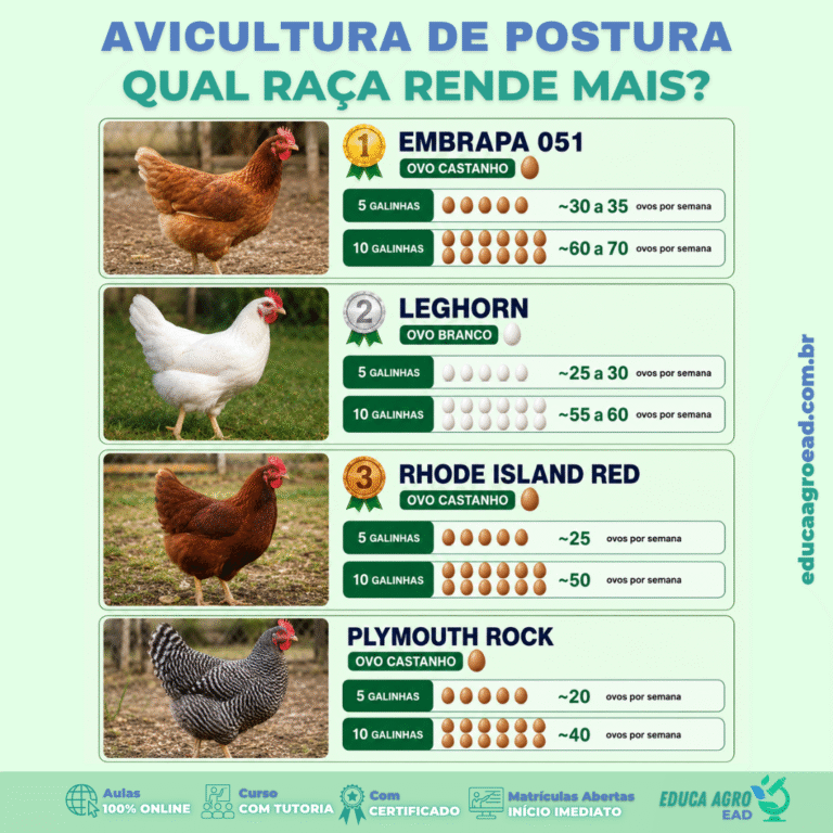 🐔 Avicultura de postura: qual raça rende mais ovos? Comparativo de produtividade por poedeira