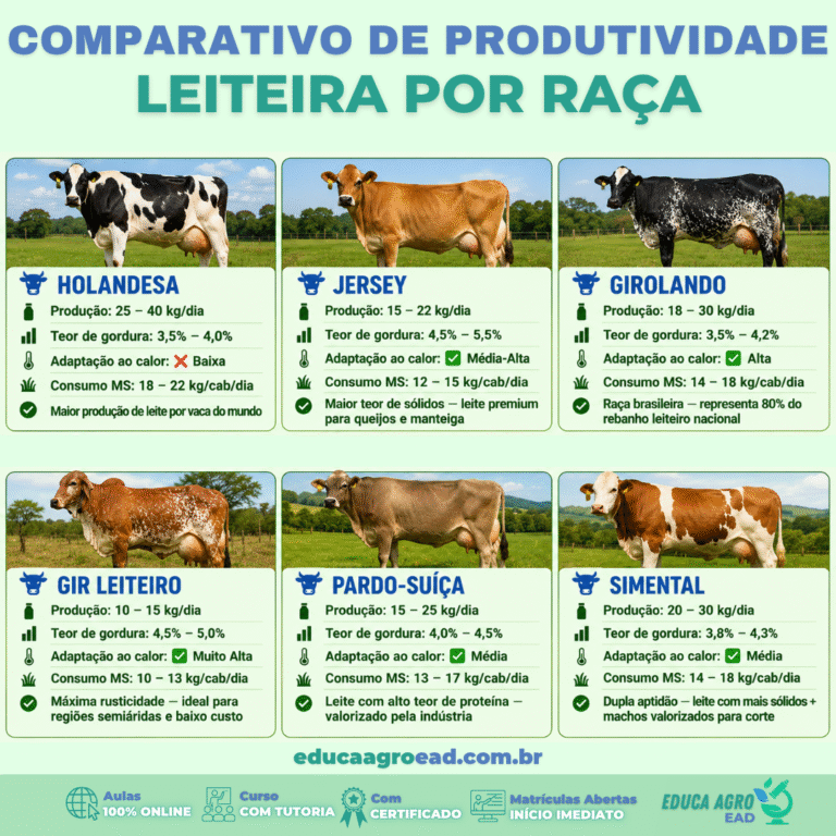 Comparativo de Produtividade Leiteira por Raça: Qual a Melhor Opção para Produzir Leite no Brasil?