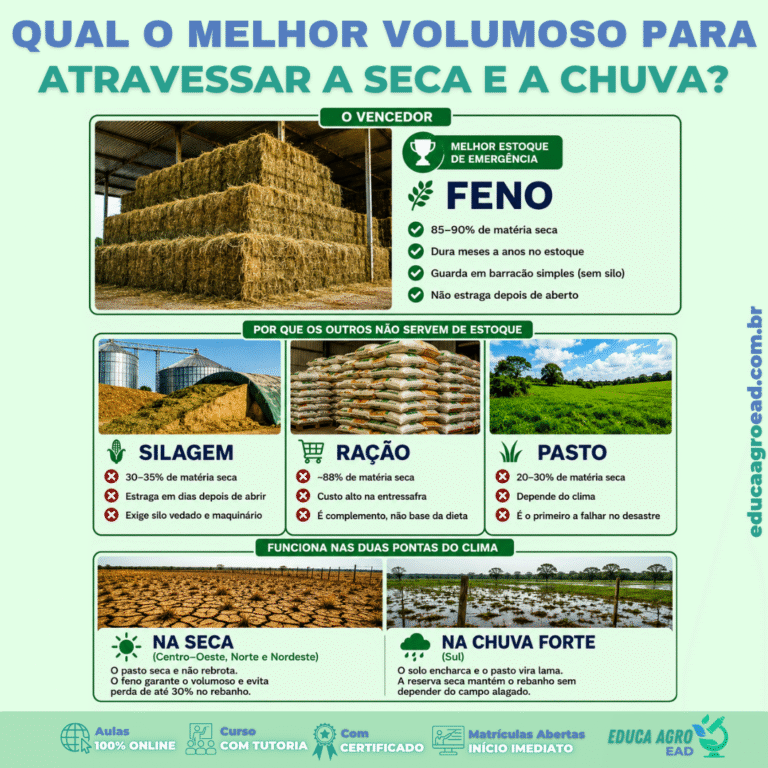 🌾 Feno: o melhor estoque de emergência para atravessar a seca e a chuva do El Niño
