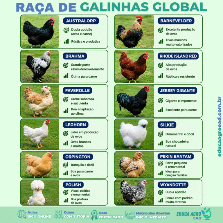 Raças de Galinhas Mais Conhecidas do Mundo: Características e Aplicações na Avicultura