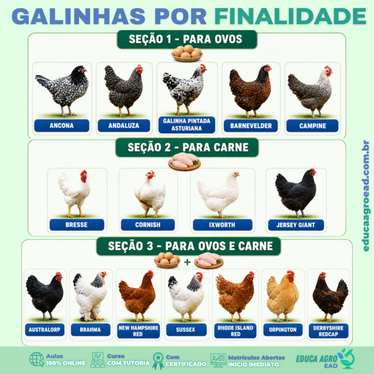 🐔 Galinhas por finalidade: conheça as principais raças para ovos, carne e aptidão mista