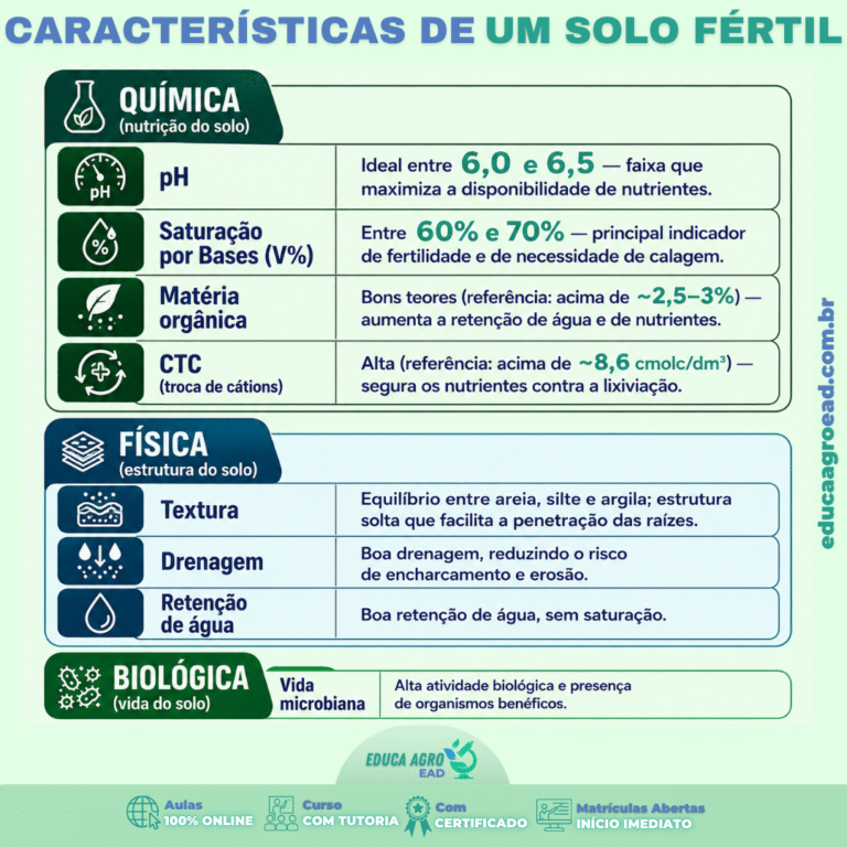 🌱 Características de um solo fértil: os indicadores que definem a produtividade da sua lavoura