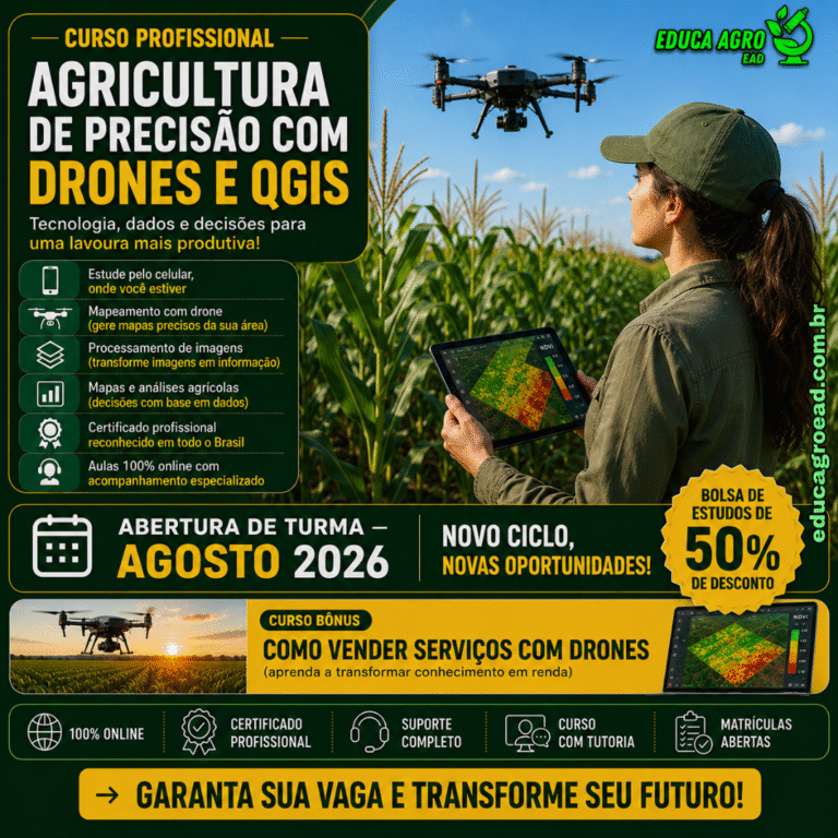 👉 Enquanto um agrônomo leva dias caminhando pela lavoura pra identificar falhas de plantio, um drone faz o mesmo trabalho em 20 minutos —