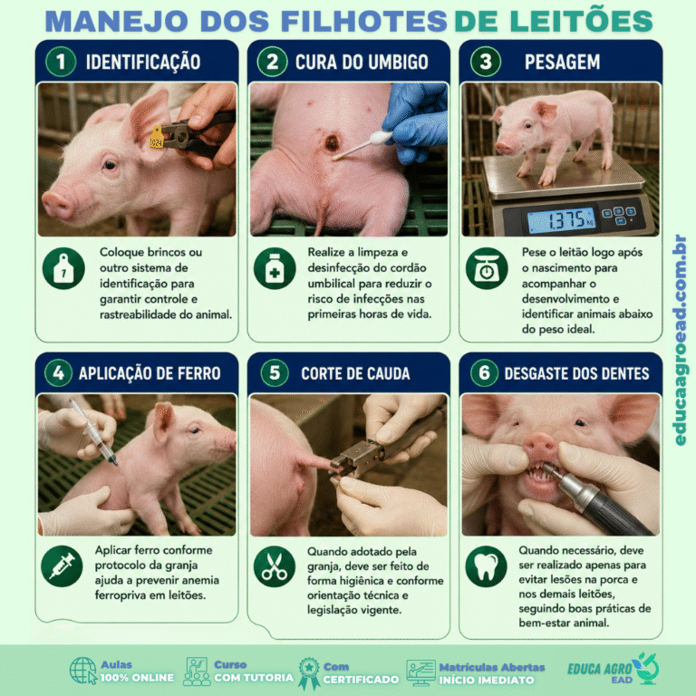 As primeiras 24 horas de vida dos leitões: o manejo que define o futuro da granja