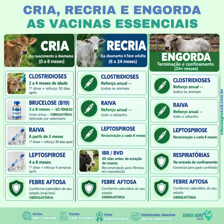 Cria, Recria e Engorda: As Vacinas Essenciais Para Cada Fase do Gado
