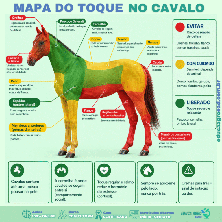 Mapa do toque no cavalo