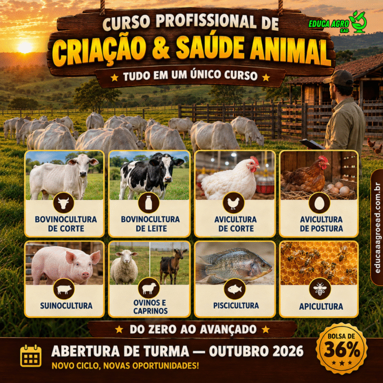 🐄 Abertura de Turma Outubro 2026 — Curso Profissional de Criação & Saúde Animal